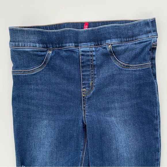 Spanx Distressed Ankle Skinny Jeans, Medium Wash Size Medium - Picture 6 of 12